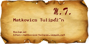 Matkovics Tulipán névjegykártya